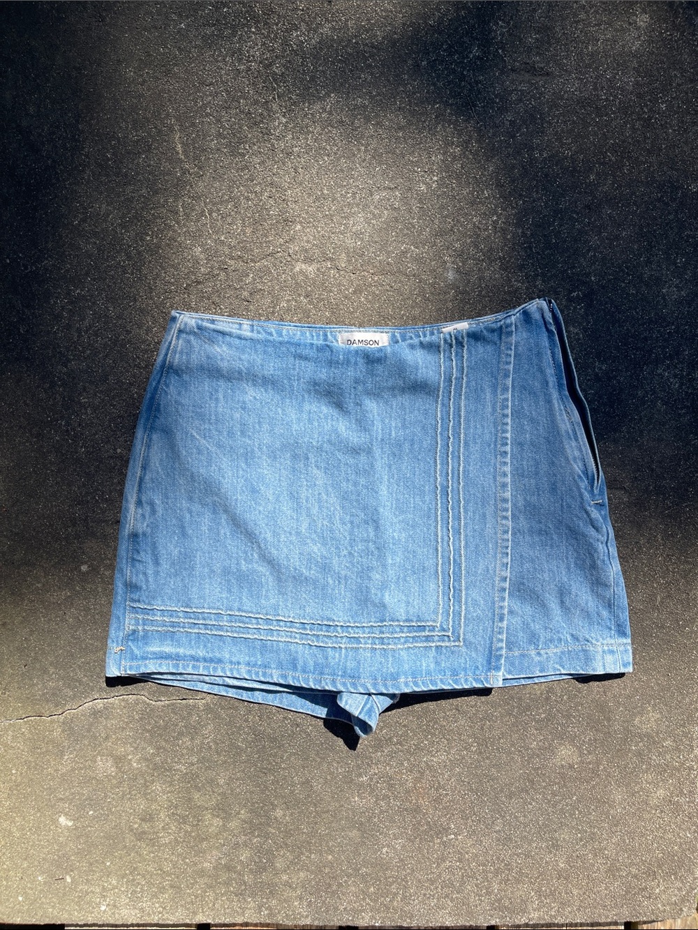Light Blue Denim Skort - Damson Madder